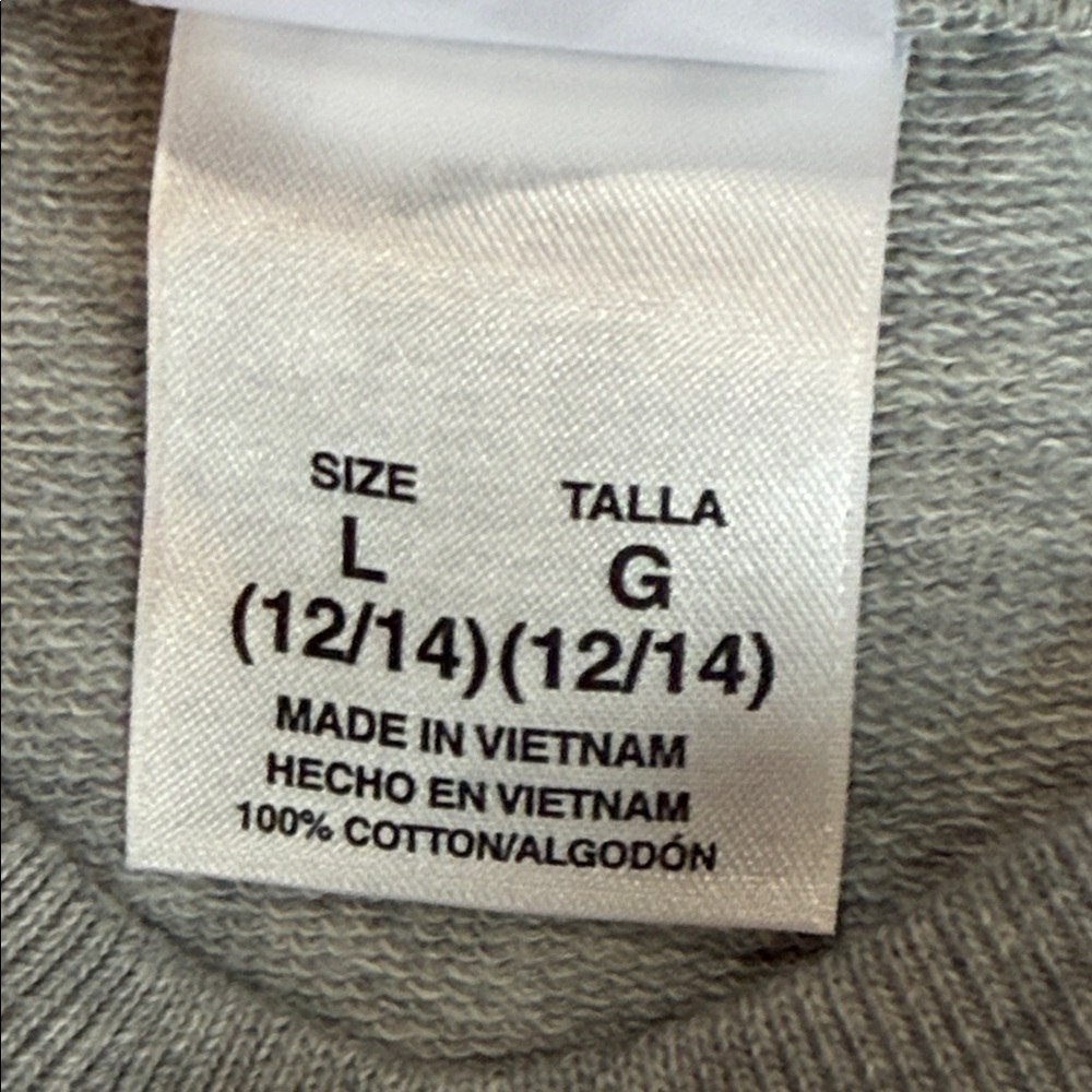 Adidas Gray Sweatshirt Girls (Large 12/14) - Picture 6 of 8